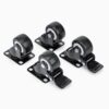 KHAS Caster Wheels – Pack of 4 (2 with Brake, 2 Plain)