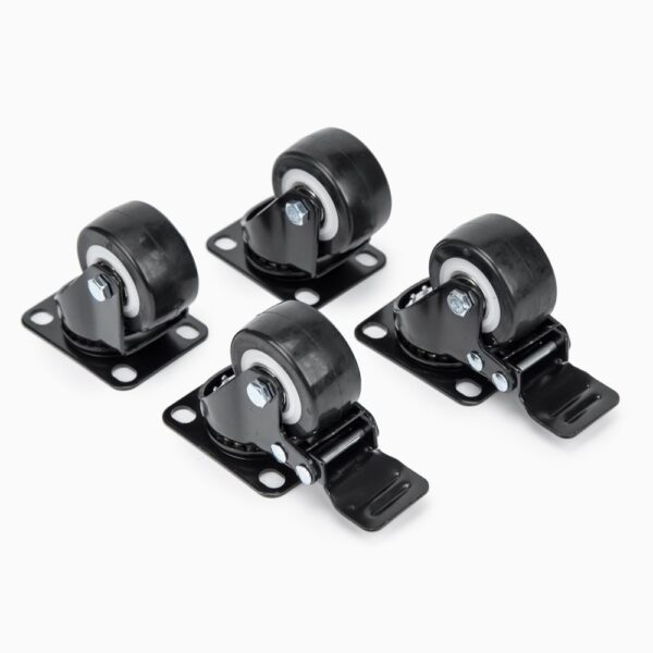 KHAS Caster Wheels – Pack of 4 (2 with Brake, 2 Plain)